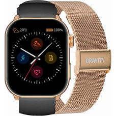 Gravity Smartwatch Damski GRAVITY GT28-5 Pasek + Bransoleta R&oacute;żowe złoto Czarny