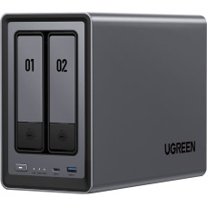 Ugreen NASync DXP2800 NAS System 2-Bay Kompakts Intel® N N100 8 GB DDR5 0 TB UGOS Pro Melns