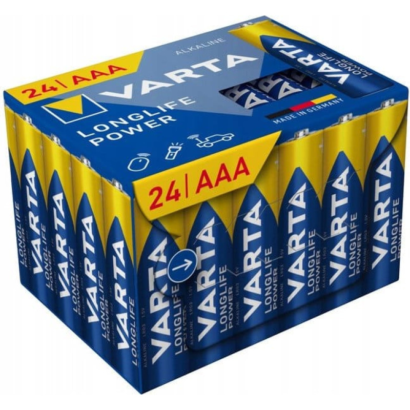 Varta 1x24 Varta Longlife Power AAA LR 3 Cube Pack24