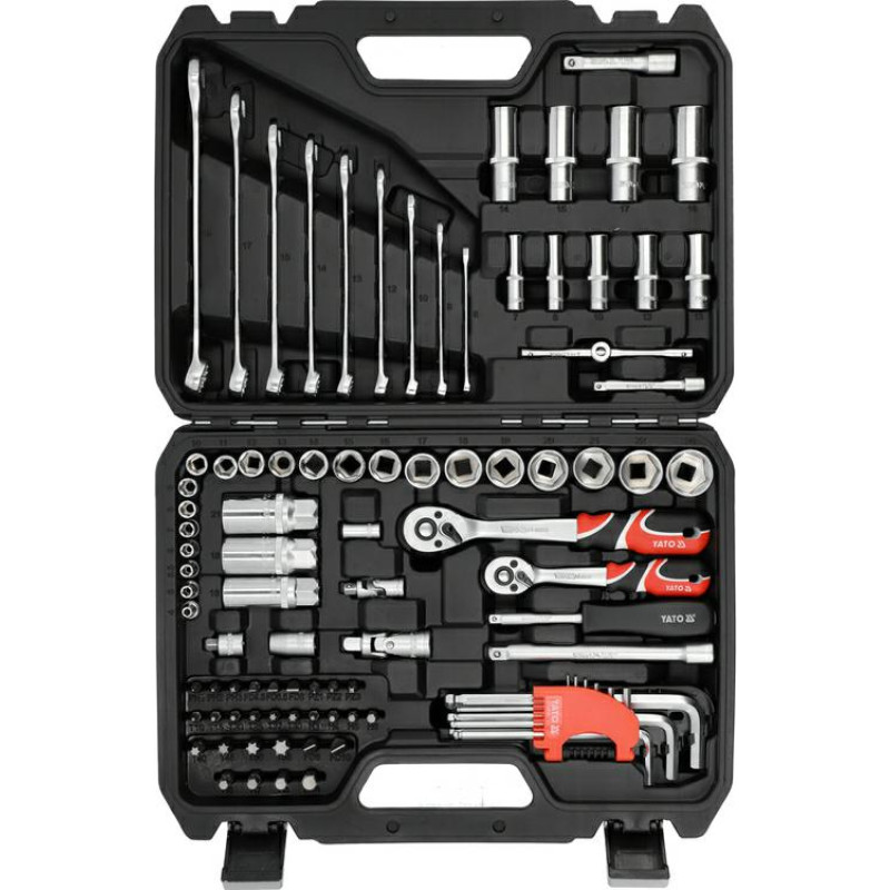 Yato ZESTAW KLUCZY   92el  1/4" / 3/8"