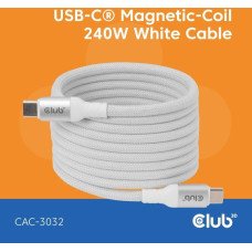 Club3D CABLE USB-C TO USB-C 2M/MAGNETIC WHITE CAC-3032 CLUB3D