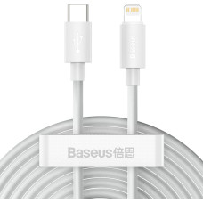 Baseus Simple Wisdom Data Cable Kit USB-C to Lightning PD 20W (2PCS/Set) 1.5m White