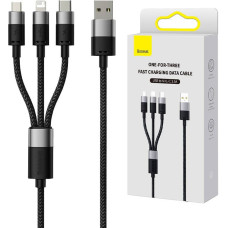 Baseus 3in1 USB cable Baseus StarSpeed Series, USB-C + Micro + Lightning 3,5A, 1.2m (Black)