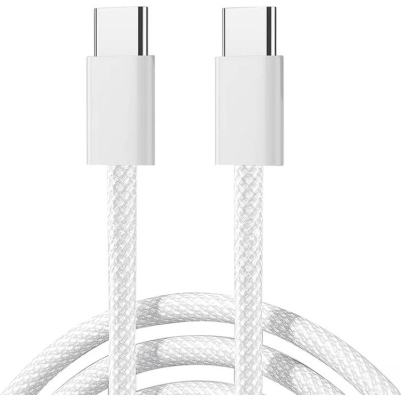 Joyroom S-A45 USB-C to USB-C cable, 60W, braided, 1m (white)