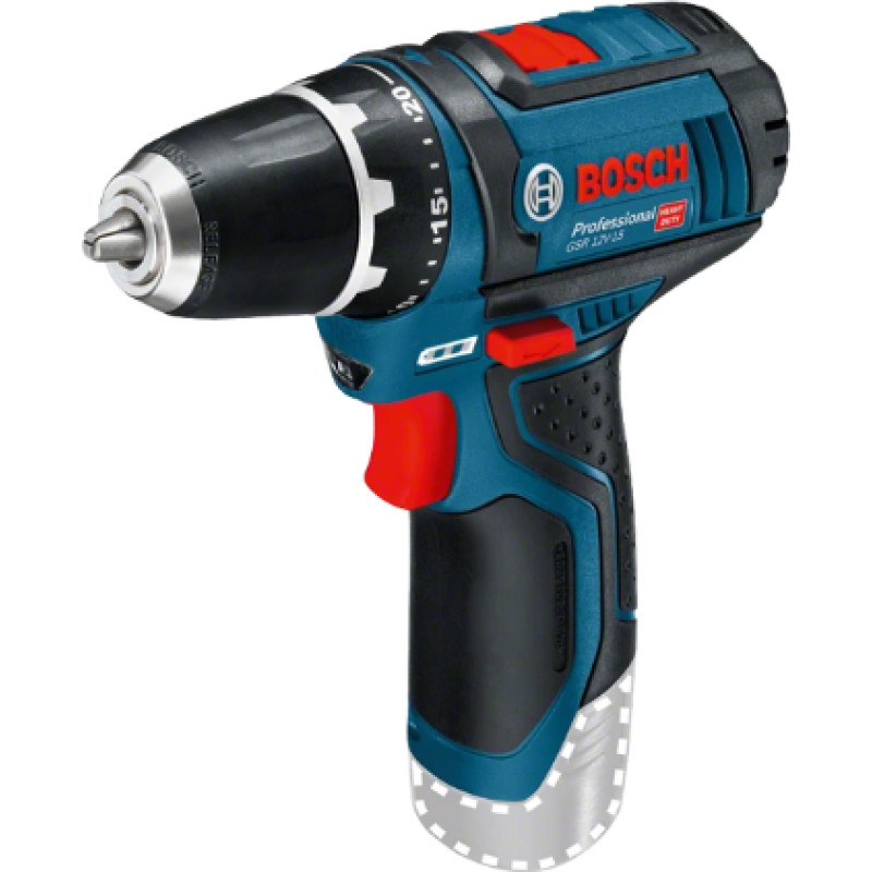 Bosch GSR 12V-15 Professional 1300 RPM 600 g Melns, Zils