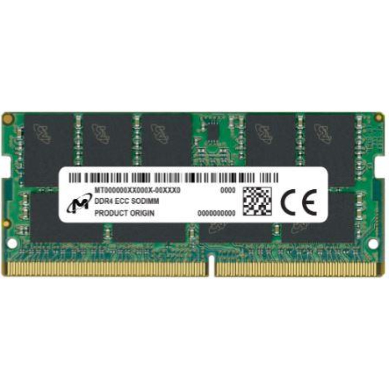 Micron Server Memory Module|MICRON|DDR4|16GB|ECC|3200 MHz|CL 22|1.2 V|MTA9ASF2G72HZ-3G2R