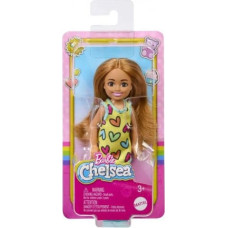 Mattel Chelsea Doll, Small Doll Wearing Removable Heart-Print Dress With Brunette Hair & Brown Eyes