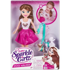 Zuru Sparkle Girlz Doll set Walking the dog 10.5 inches