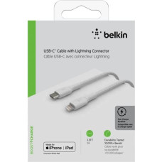 Belkin Cable Braided usb-c lgihtnint 1m white