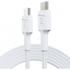 Green Cell Kabel PowerStream USB-C do USB-C 2m, PD 60W, QC 3.0, biały