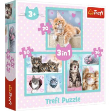 Trefl Puzzle 3in1 Cute pets