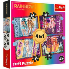 Trefl Puzzle 4in1 Fashionable Rainbow High Dolls