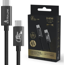 Extralink Cable USB Type-C to USB Type-C Smart Life Braided 240W 2m black