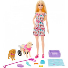 Mattel Doll Barbie and dog in a wheelchair