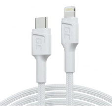 Green Cell Kabel PowerStream USB-C do Lightning 1m MFI, PD, biały