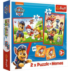 Trefl Puzzle 2in1 memos The dog team in action, Paw Patrol