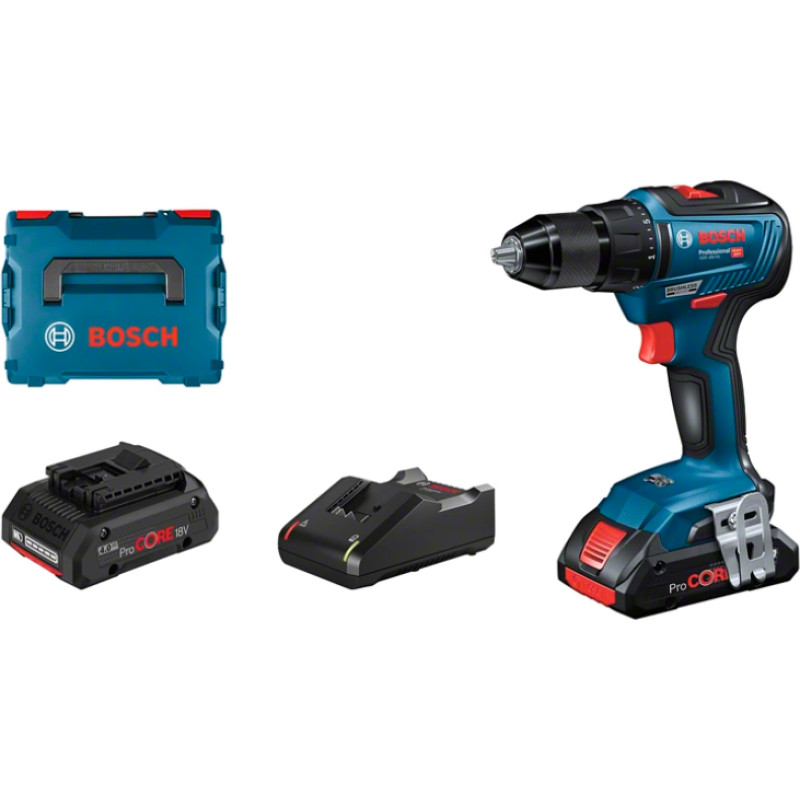 Bosch GSR 18V-55 Professional - Bohrer/Schrauber - schnurlos 1800 RPM Melns, Zils