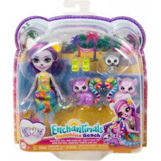 Mattel Doll Enchantimals + animal figures Lemur family