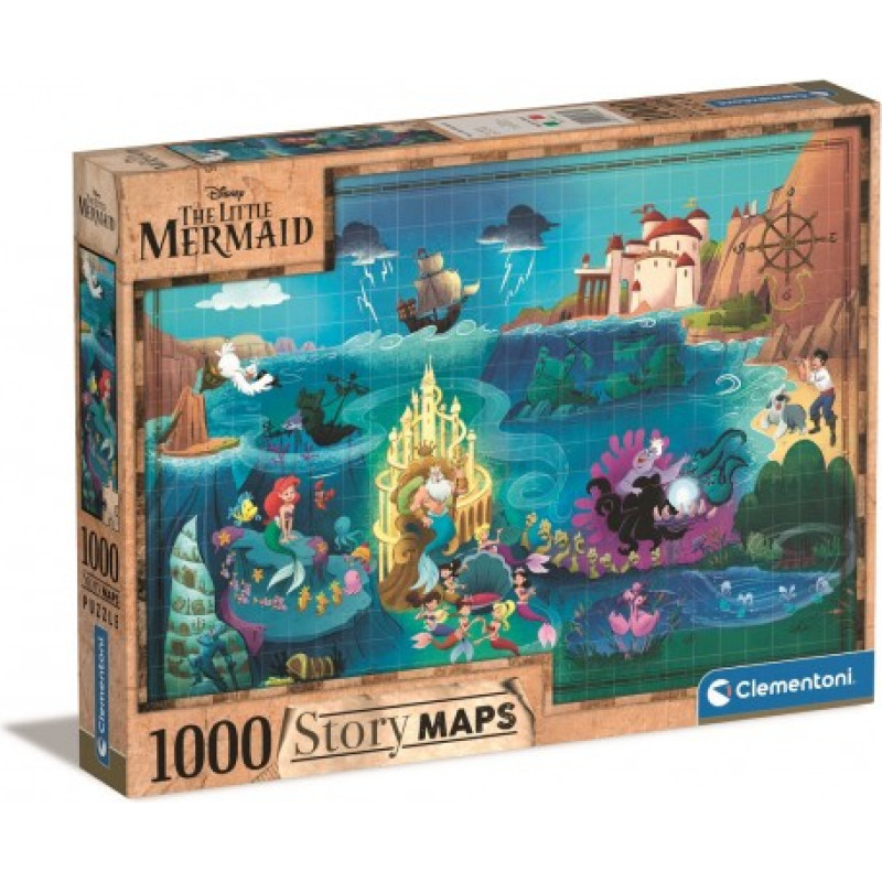 Clementoni Puzzle 1000 elements Story Maps Little Mermaid