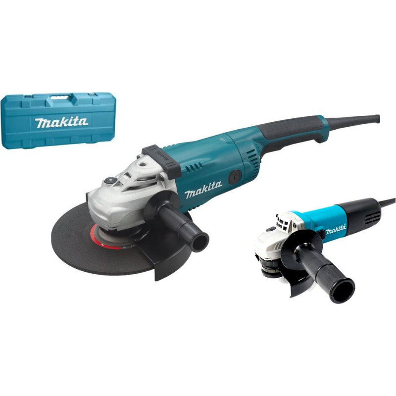 Makita .SZLIFIERKA KĄTOWA ZESTAW COMBO DK0053 (GA9020+9558HNR) WALIZKA