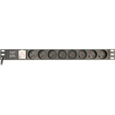 Gembird Listwa zasilająca rack (PDU), 8 gniazd FR, 1U, 16A, wtyk Schuko 3m