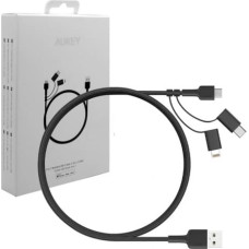 Aukey CB-BAL5 3in1 fast Braided Quick Charge micro USB | USB C | Lightning | 1.2m