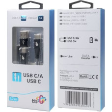 TB USB A/C - USB C Cable 1,2 m black