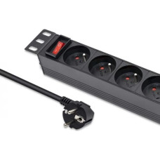 Qoltec Power strip for RACK 10 1U,16A,PDU,4xFRENCH,1.8