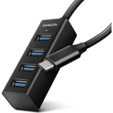 Axagon MINI hub HUE-M1C 4x USB3.2 Gen 1, metal, 20cm USB-C cable