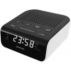 Sencor SRC 136 WH Radiobudzik, wyświetlacz LED, prog. 20 stacji FM