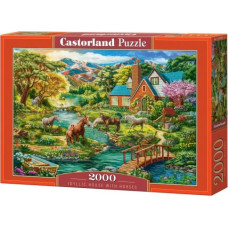 Castor Puzzle 2000 elements Idyllic House with Horses