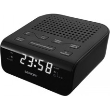 Sencor SRC 136 B Radiobudzik, wyświetlacz LED, prog. 20 stacji FM