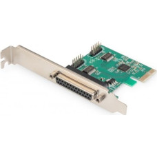 Digitus Karta rozszerzeń/Kontroler LPT/RS232 PCI Express, 1xDB25 2xDB9, Low Profile, Chipset: AX99100