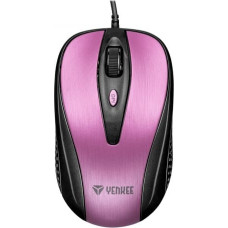 Yenkee Wired mouse USB, 4 buttons, optical, symmetrical, Optic 2400DPI Pink