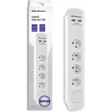 Qoltec Surge protector 4 sockets, 2xUSB, 1.8m