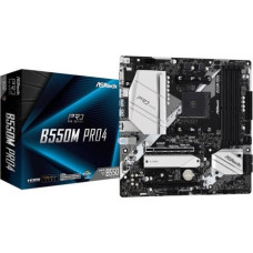 Asrock Motherboard B550M Pro4 AM4 4DDR4 HDMI/DP/D-SUB M.2 mATX