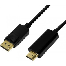 Logilink DisplayPort cable 1.2 to HDMI 1.4, black, 5m