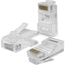 Qoltec RJ45 through connector plug,CAT6,UTP,100pcs