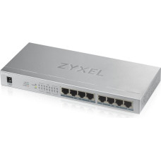 Zyxel GS1008HP Nepārvaldīts Gigabit Ethernet (10/100/1000) Power over Ethernet (PoE) Pelēks