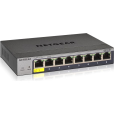 Netgear GS108Tv3 Vadīts L2 Gigabit Ethernet (10/100/1000) Pelēks