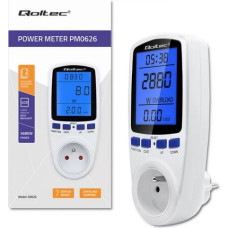 Qoltec Power meter PM0626 3680W, 16A, LCD