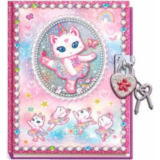 Pulio Pecoware Diary with a padlock - Cat ballerina