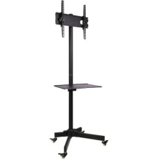 Techly Mobile stand LCD/LED 23-55 inches adjustable with shelf, black