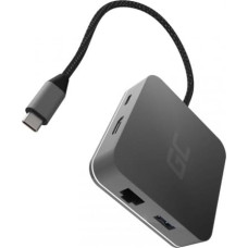 Green Cell Hub USB-C GC 6w1 3xUSB 3.0, HDMI, RJ45 (Ethernet), USB-C PD