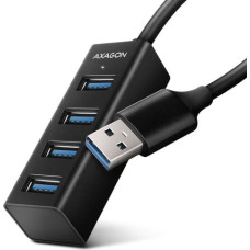 Axagon MINI hub HUE-M1A 4x USB3.2 Gen 1, metal, 20cm USB-A cable