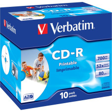 Verbatim CD-R AZO Wide Inkjet Printable 700 MB 52x 10 pcs