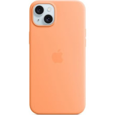 Apple Silicone case with MagSafe for iPhone 15 Plus - orange sorbet