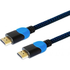 Savio Cable HDMI GCL-02 1.8m, v2.0, braid blue