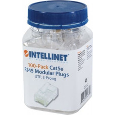 Intellinet Modular Plugs RJ45 UTP for solid 8p8c Cat.5e 100pcs