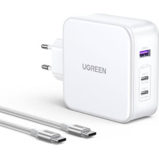 Ugreen Nexode USB-A+2*USB-C 140W GaN Fast Charger+USB-C Cable wht